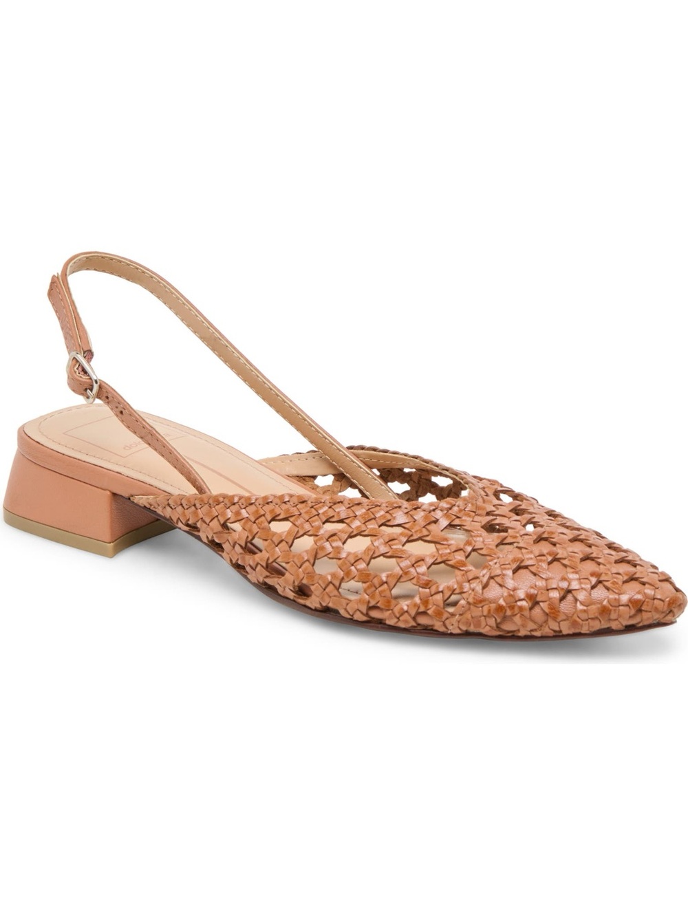 Dolce Vita Birdie Woven Slingback Flats in Tan